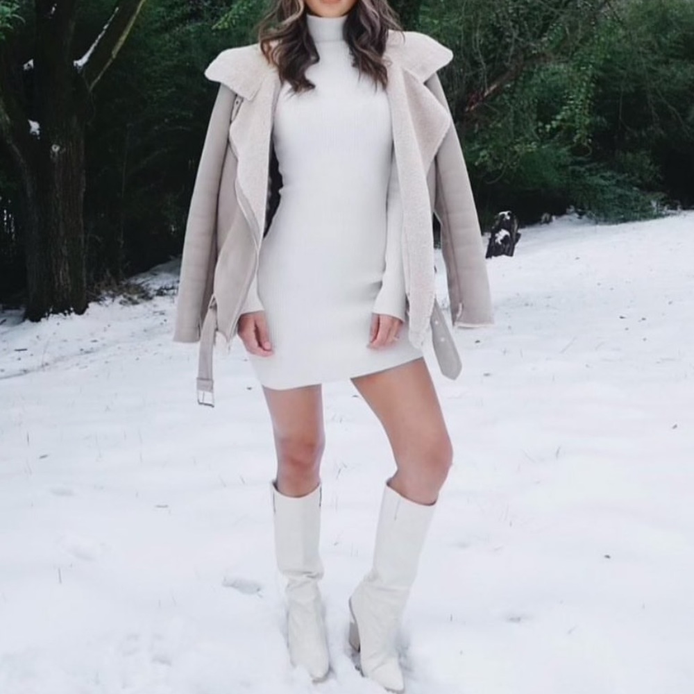 Missguided sweater turtleneck dress